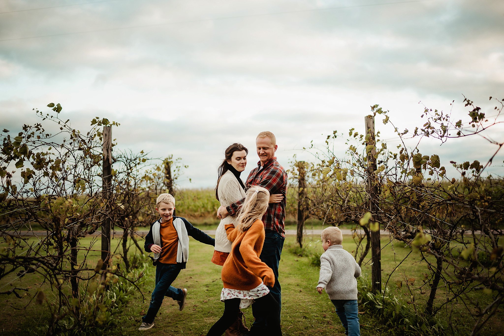 Family of 5 Fall Photo Session at their Private Property in Viroqua, WI