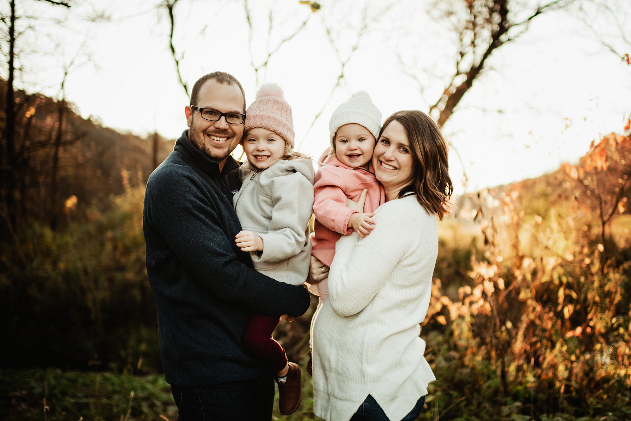 Chilly Fall Family of Four Session