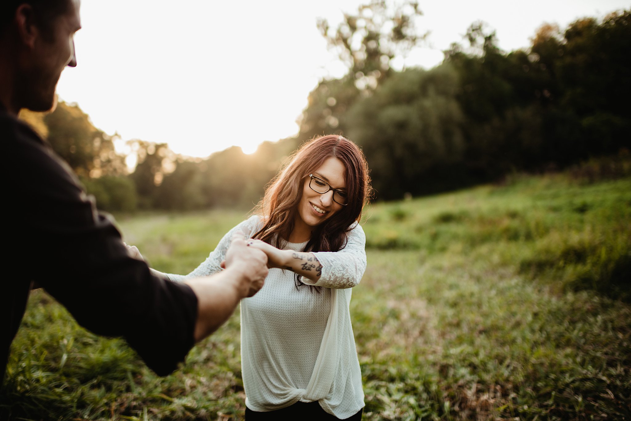 Tattoos and Summertime Love: A Stunning Engagement Session in Viroqua, WI